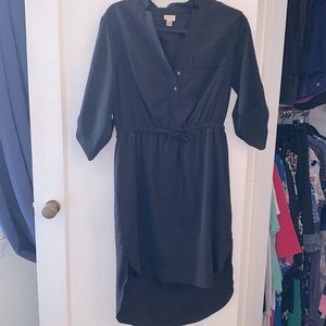 Black dress with button detail